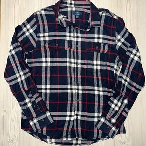 George Blue and Red Casual Button Down Shirt